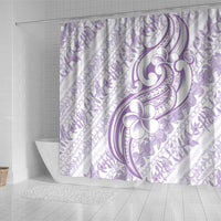Hawaii Plumeria Lokelani Pikake Lei Shower Curtain Poni Polynesian Tattoo