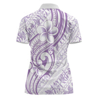 Hawaii Plumeria Lokelani Pikake Lei Women Polo Shirt Poni Polynesian Tattoo LT9 - Polynesian Pride