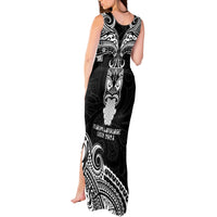 New Zealand Te Reo Maori Tank Maxi Dress Kia Kaha Maori Language Week Black Style LT9 - Polynesian Pride