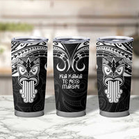 New Zealand Te Reo Maori Tumbler Cup Kia Kaha Maori Language Week Black Style LT9 - Polynesian Pride