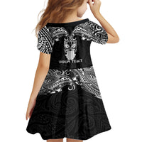 Personalised New Zealand Te Reo Maori Family Matching Long Sleeve Bodycon Dress and Hawaiian Shirt Kia Kaha Maori Language Week Black Style LT9 - Polynesian Pride