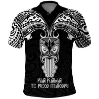 Personalised New Zealand Te Reo Maori Polo Shirt Kia Kaha Maori Language Week Black Style LT9 Black - Polynesian Pride