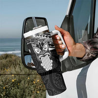 Personalised New Zealand Te Reo Maori Tumbler With Handle Kia Kaha Maori Language Week Black Style LT9 - Polynesian Pride