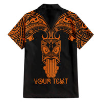 Personalised New Zealand Te Reo Maori Family Matching Puletasi Dress and Hawaiian Shirt Kia Kaha Maori Language Week Gold Style LT9 - Polynesian Pride