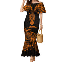 Personalised New Zealand Te Reo Maori Mermaid Dress Kia Kaha Maori Language Week Gold Style LT9 Women Gold - Polynesian Pride