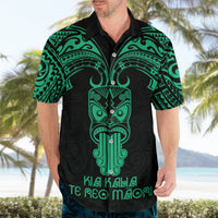 Personalised New Zealand Te Reo Maori Hawaiian Shirt Kia Kaha Maori Language Week Green Style LT9 - Polynesian Pride