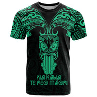 Personalised New Zealand Te Reo Maori T Shirt Kia Kaha Maori Language Week Green Style LT9 Green - Polynesian Pride