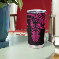 Personalised New Zealand Te Reo Maori Tumbler Cup Kia Kaha Maori Language Week Pink Style LT9 - Polynesian Pride