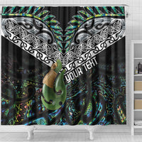 Personalised Maori Manaia Shower Curtain New Zealand Tribal Hei Matau Papua Shell LT9 - Polynesian Pride