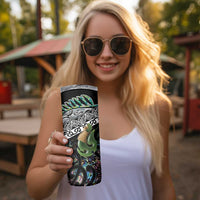 Personalised Maori Manaia Skinny Tumbler New Zealand Tribal Hei Matau Papua Shell LT9 - Polynesian Pride