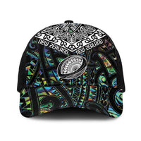 New Zealand Baseball Net Cap Maori Rugby Tattoo Papua Shell LT9 One Size Black Green - Polynesian Pride