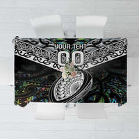 Custom New Zealand Tablecloth Maori Rugby Tattoo Papua Shell LT9 Green - Polynesian Pride
