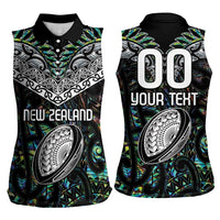 Custom New Zealand Women Sleeveless Polo Shirt Maori Rugby Tattoo Papua Shell LT9 - Polynesian Pride