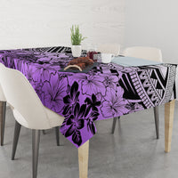 Beauty and The Warrior Polynesian Valentine Tablecloth Hibiscus FLowers Purple Style LT9 - Polynesian Pride