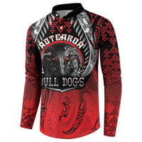 Aotearoa Bulldog Personalised Button Sweatshirt Maori Kowhaiwhai Motif