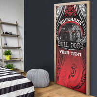 Aotearoa Bulldog Personalised Door Cover Maori Kowhaiwhai Motif - Polynesian Pride