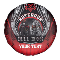 Aotearoa Bulldog Personalised Spare Tire Cover Maori Kowhaiwhai Motif