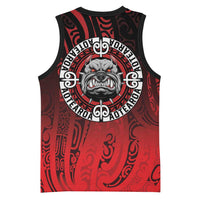 Aotearoa Bulldog Basketball Jersey New Zealand Kowhaiwhai Tribal - Polynesian Pride