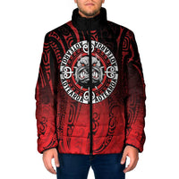 Aotearoa Bulldog Padded Jacket New Zealand Kowhaiwhai Tribal - Polynesian Pride