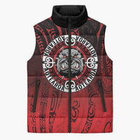 Aotearoa Bulldog Sleeveless Puffer Jacket New Zealand Kowhaiwhai Tribal - Polynesian Pride