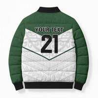 Custom New Zealand Maori Niho Taniwha Bomber Puffer Jacket LT9 - Polynesian Pride