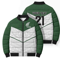 Custom New Zealand Maori Niho Taniwha Bomber Puffer Jacket LT9 - Polynesian Pride