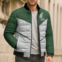 Custom New Zealand Maori Niho Taniwha Bomber Puffer Jacket LT9 - Polynesian Pride