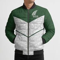 Custom New Zealand Maori Niho Taniwha Bomber Puffer Jacket LT9 - Polynesian Pride