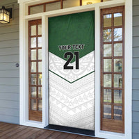 Custom New Zealand Maori Niho Taniwha Door Cover - Polynesian Pride