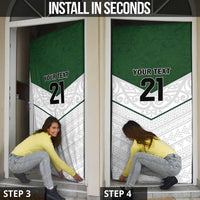 Custom New Zealand Maori Niho Taniwha Door Cover - Polynesian Pride