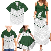Custom New Zealand Maori Niho Taniwha Family Matching Summer Maxi Dress and Hawaiian Shirt