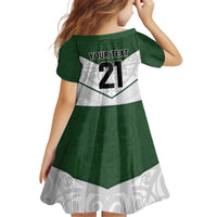 Custom New Zealand Maori Niho Taniwha Kid Short Sleeve Dress