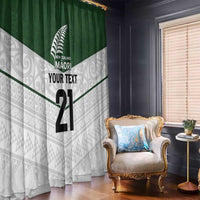 Custom New Zealand Maori Niho Taniwha Window Curtain