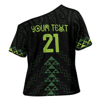 Custom New Zealand Maori Koru Koiri Motif Cross Shoulder Shirt - Polynesian Pride