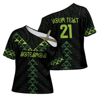 Custom New Zealand Maori Koru Koiri Motif Cross Shoulder Shirt - Polynesian Pride