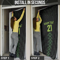 Custom New Zealand Maori Koru Koiri Motif Door Cover - Polynesian Pride