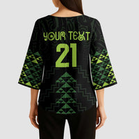 Custom New Zealand Maori Koru Koiri Motif Kimono Sleeve Blouse - Polynesian Pride