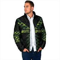 Custom New Zealand Maori Koru Koiri Motif Padded Jacket - Polynesian Pride