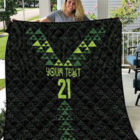 Custom New Zealand Maori Koru Koiri Motif Quilt