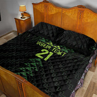 Custom New Zealand Maori Koru Koiri Motif Quilt Bed Set