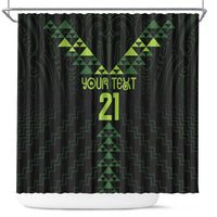 Custom New Zealand Maori Koru Koiri Motif Shower Curtain