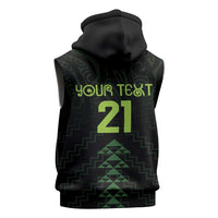 Custom New Zealand Maori Koru Koiri Motif Sleeveless Hoodie LT9 - Polynesian Pride