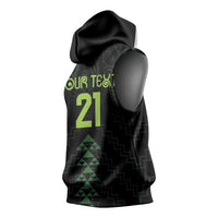 Custom New Zealand Maori Koru Koiri Motif Sleeveless Hoodie LT9 - Polynesian Pride