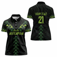 Custom New Zealand Maori Koru Koiri Motif Women Polo Shirt LT9 - Polynesian Pride