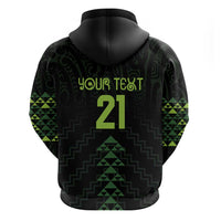 Custom New Zealand Maori Koru Koiri Motif Zip Hoodie