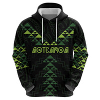 Custom New Zealand Maori Koru Koiri Motif Zip Hoodie