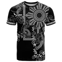 Filipino Sun Tribal Tattoo T Shirt Philippines Inspired Barong Simple Black