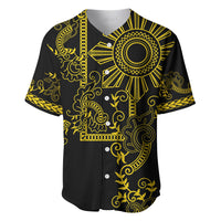 Filipino Sun Tribal Tattoo Baseball Jersey Philippines Inspired Barong Simple Gold
