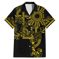 Filipino Sun Tribal Tattoo Family Matching Mermaid Dress and Hawaiian Shirt Philippines Inspired Barong Simple Gold