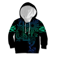Filipino Sun Tribal Tattoo Kid Hoodie Philippines Inspired Barong Blue Art